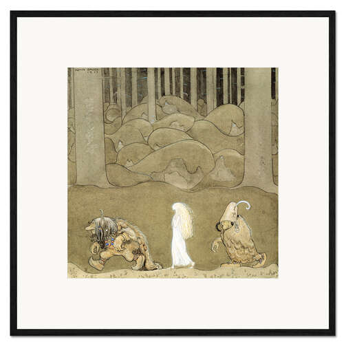 Framed art print The Princess and the Trolls