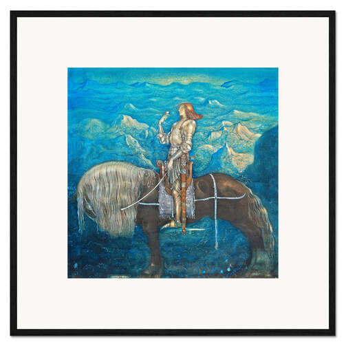 Impresión de arte enmarcada Un caballero