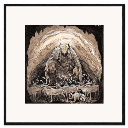 Impression artistique encadrée La caverne des trolls