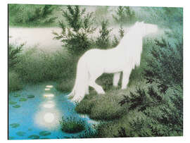 Magnettafel Der Nix als weißes Pferd