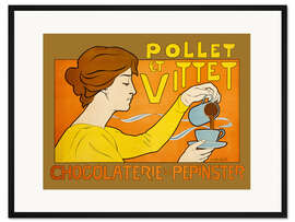 Gerahmter Kunstdruck Pollet et Vittet, Chocolaterie de Pepinster