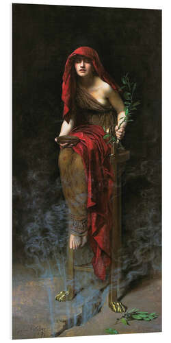Hartschaumbild Priesterin von Delphi