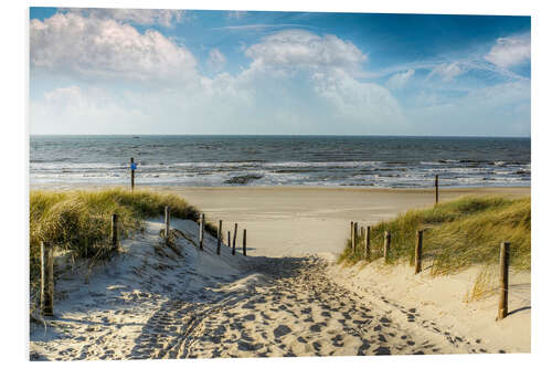 Hartschaumbild Weg in den Dünen zum Strand