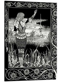 Magnettafel Wie Sir Bedivere das Schwert Excalibur in das Wasser warf