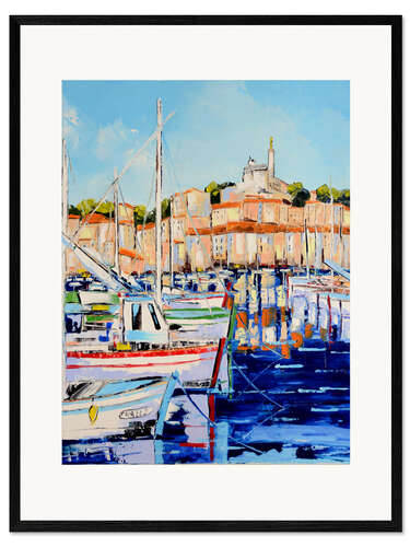 Impression artistique encadrée Paysage portuaire