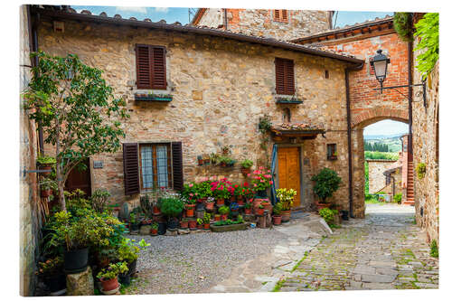 Acrylic print Mediterranean backyard