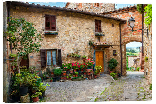 Canvas print Mediterranean backyard