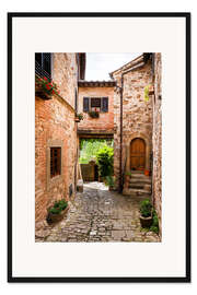 Gerahmter Kunstdruck Mediterrane Gasse
