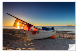 Selvklebende plakat Fishing boat on the Baltic Sea