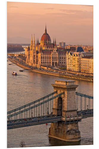 Hartschaumbild Budapest Abendstimmung