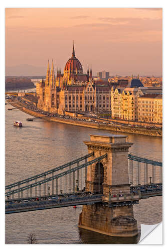 Naklejka na ścianę Budapest late afternoon