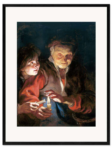 Impresión de arte enmarcada Night Scene
