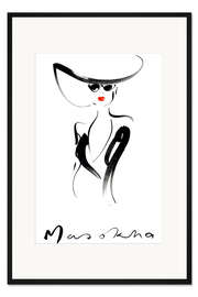 Gerahmter Kunstdruck Hat &amp; Dark Glasses