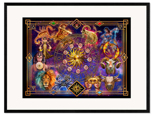 Impresión de arte enmarcada 24963 ZODIAC MONTAGE 2015