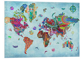 PVC print 24838 World Map Quilt (Variant 1)