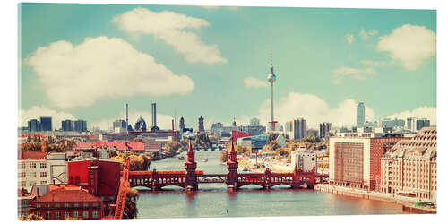 Acrylic print berlin skyline retro