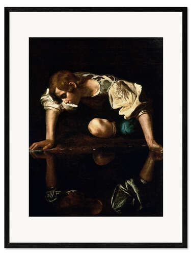 Ingelijste kunstdruk Narcissus