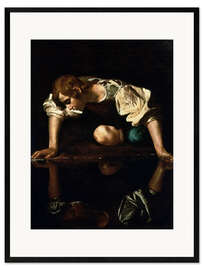 Ingelijste kunstdruk Narcissus - Michelangelo Merisi (Caravaggio)