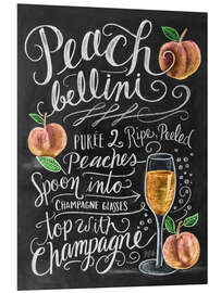 Bilde på skumplate Peach Bellini oppskrift (engelsk)