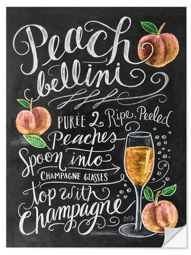 Naklejka na ścianę Peach Bellini recipe