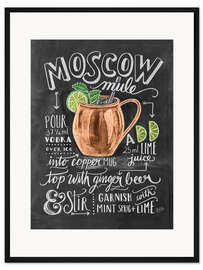Gerahmter Kunstdruck Moscow Mule Rezept (Englisch)