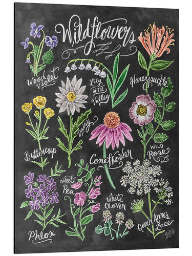 Aluminium print Wildflowers Chalk