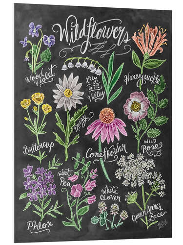 Foam board print Wildflowers Chalk