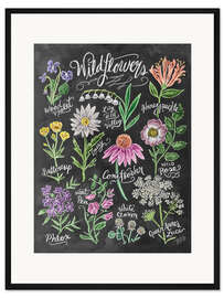 Gerahmter Kunstdruck Wildblumen (Englisch)