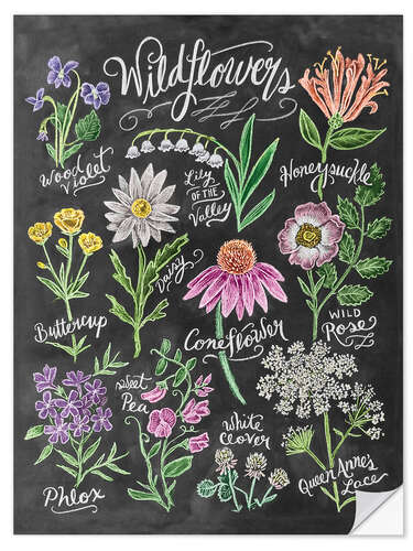 Selvklæbende plakat Wildflowers