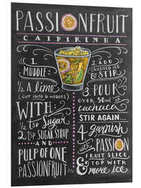 Foam board print Passion Fruit Caipirinha recipe