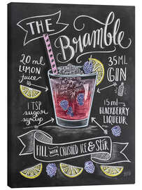 Canvas print Bramble cocktail recept (Engels) - Lily &amp; Val