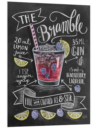 Foam board print Bramble cocktail