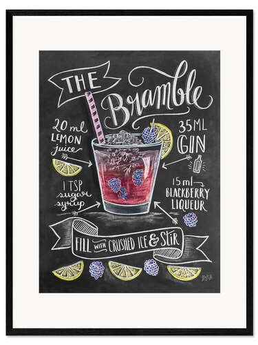 Framed art print Bramble cocktail