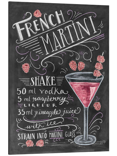 Stampa su alluminio Ricetta French Martini (inglese)