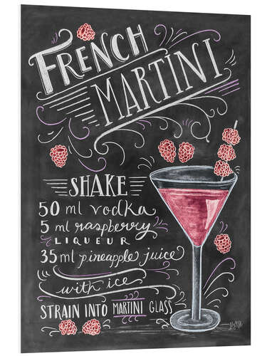 Bilde på skumplate French Martini oppskrift (engelsk)