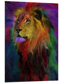 Foam board print Rainbow Lion