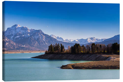 Quadro em tela Lake in Bavaria with Alps