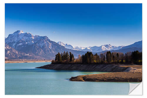 Wall sticker Lake in Bavaria with Alps