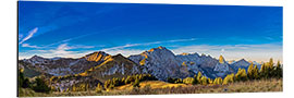 Tableau en aluminium Lever du soleil sur les Alpes d'Ammergau