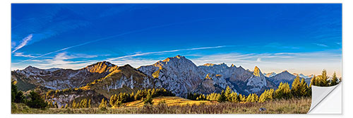 Selvklebende plakat Sunrise in the Bavarian Alps