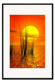 Gerahmter Kunstdruck Sonnenuntergang