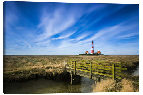 Canvas print Westerhever lighthouse Sankt Peter Ording