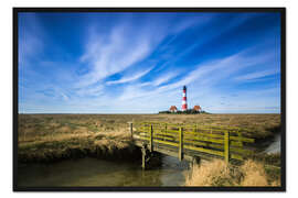 Gerahmter Kunstdruck Westerhever Leuchtturm Sankt Peter Ording