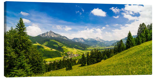 Canvas print Valley of Tannheim in Tyrol, Austria