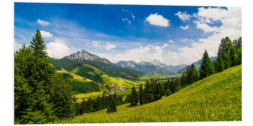 PVC-tavla Valley of Tannheim in Tyrol, Austria