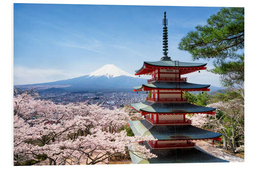 Quadro em PVC Chureito Pagoda in Yamanashi