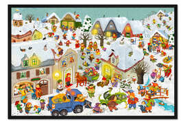 Gerahmter Kunstdruck Winterferien