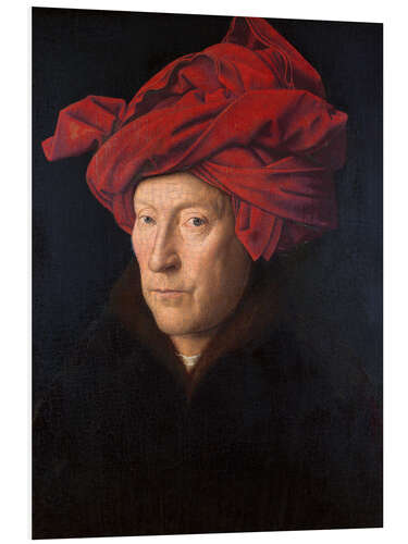 Hartschaumbild Mann mit rotem Turban