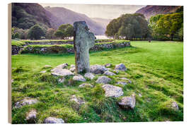 Obraz na drewnie Ireland Glendalough Abbey