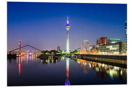 Print på skumplade Rheinturm, Dusseldorf